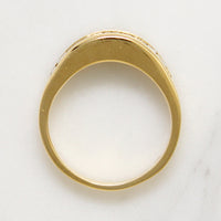 Tapered Baguette Diamonds in Heavy 18k Gold Band
