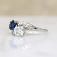 Romantic Sapphire & Diamond Toi et Moi Ring