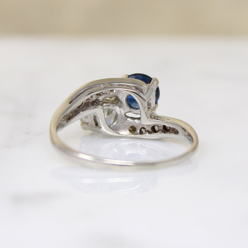 Romantic Sapphire & Diamond Toi et Moi Ring