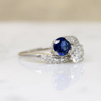 Romantic Sapphire & Diamond Toi et Moi Ring