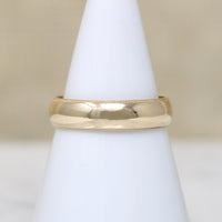 Half Round 14k Gold Band with Milgrain Size 7.5