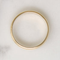 Half Round 14k Gold Band with Milgrain Size 7.5