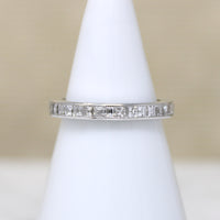 Perfect Step Cut Diamond & Platinum Eternity Band