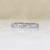 Perfect Step Cut Diamond & Platinum Eternity Band