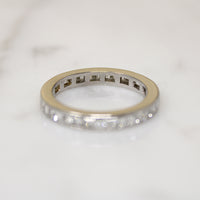 Perfect Step Cut Diamond & Platinum Eternity Band