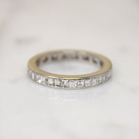 Perfect Step Cut Diamond & Platinum Eternity Band