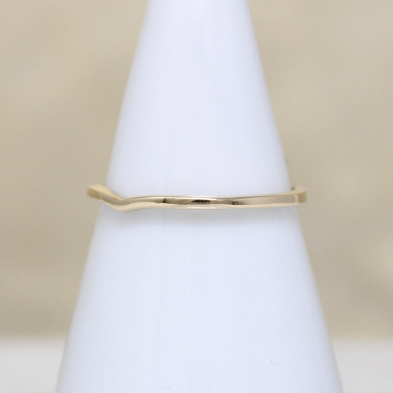 Dainty 14k Gold Contour Band