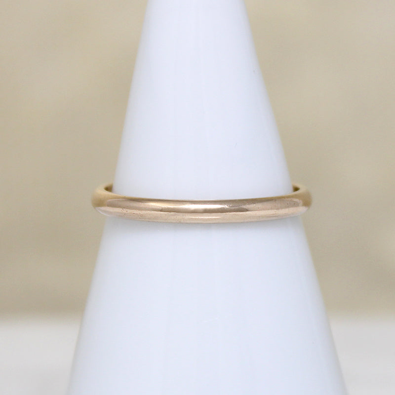 Slender 14k Gold Half Round Band Size 7