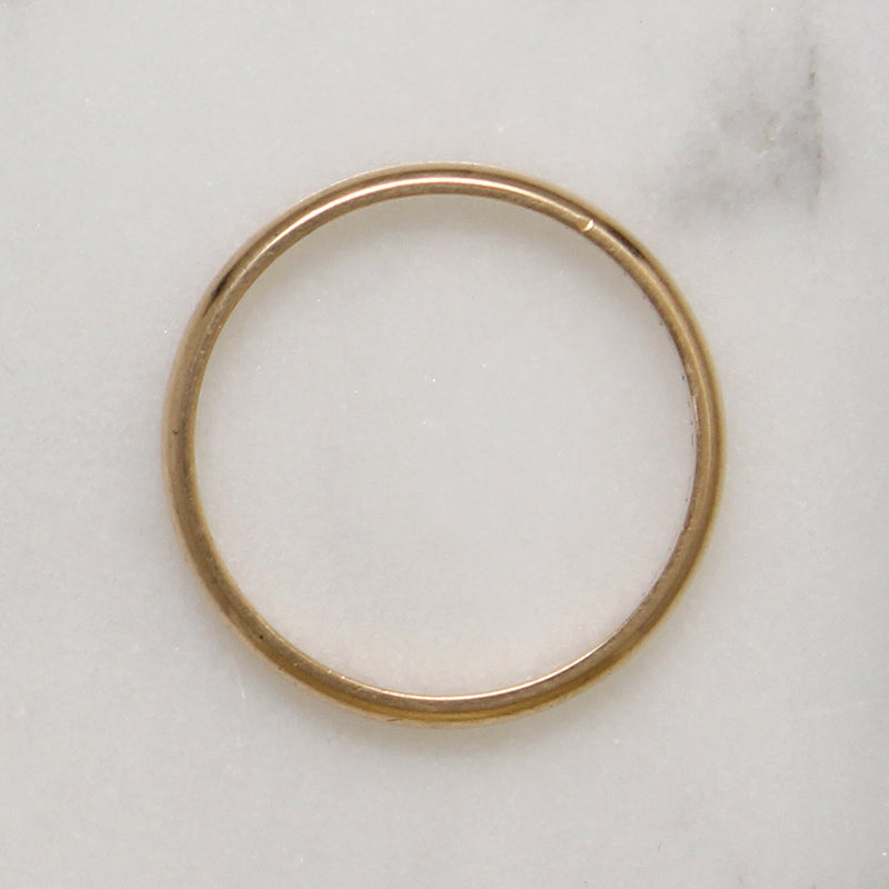 Slender 14k Gold Half Round Band Size 7