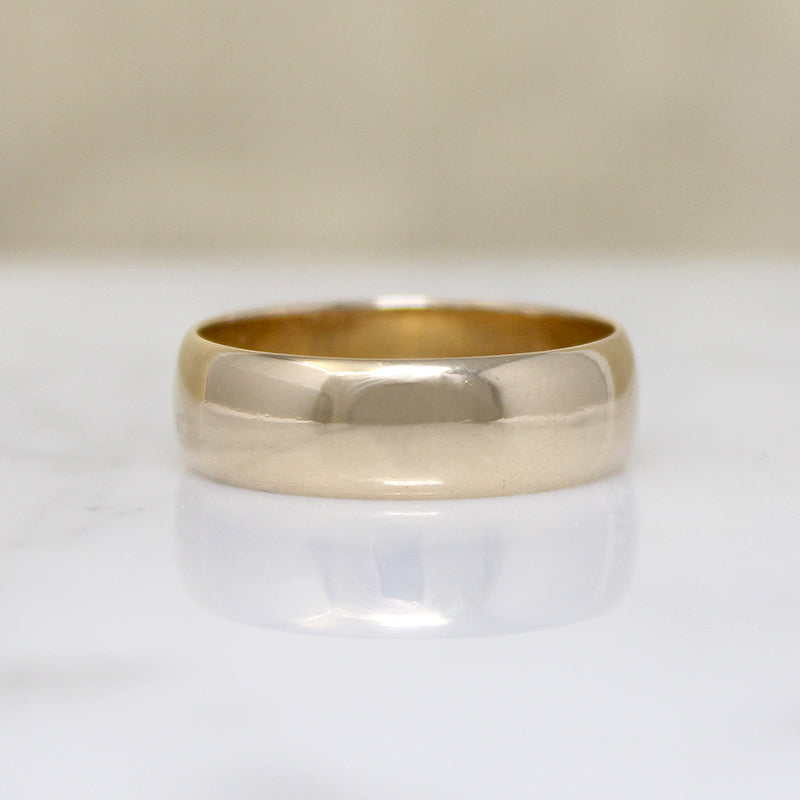 Wide 14k Gold Wed-Lok Band Size 8