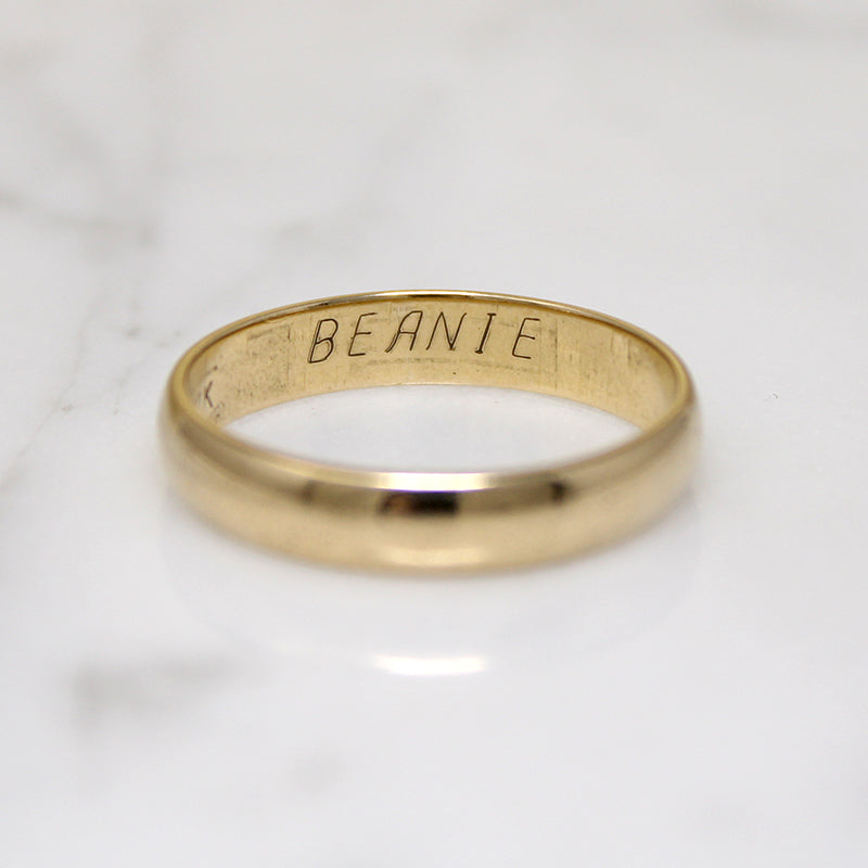 Beanie's 14k Gold Wedding Band Size 8.75