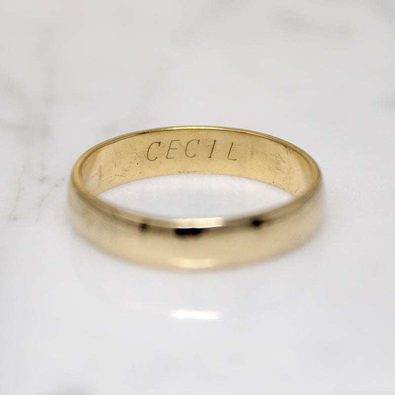 Cecil's 14k Gold Wedding Band Size 9.75