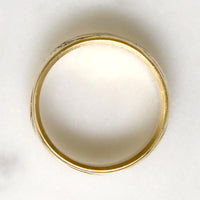 Gold Band Engraved with Stars & Flourishes Size 10.25