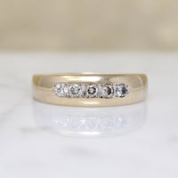 Tasteful Mid Century Gypsy-Style Diamond Band