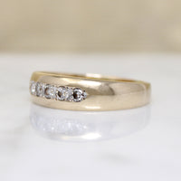 Tasteful Mid Century Gypsy-Style Diamond Band
