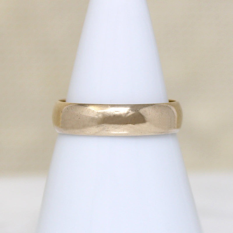 1930s 14k Gold Half Round Band Size 7.5