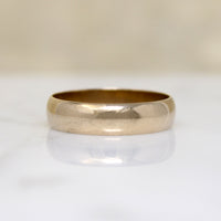 1930s 14k Gold Half Round Band Size 7.5