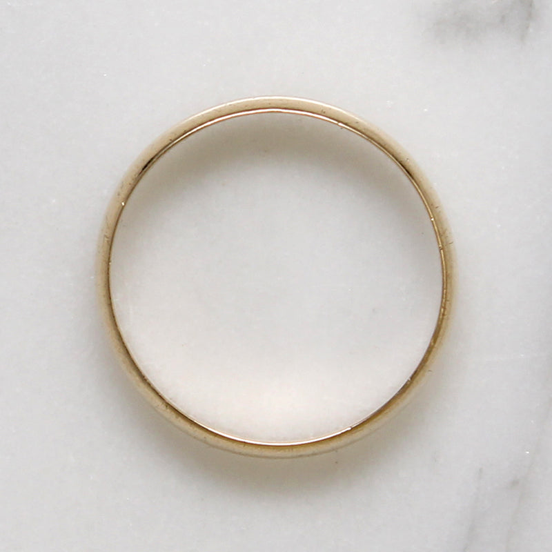 1930s 14k Gold Half Round Band Size 7.5