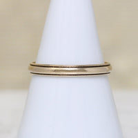 Vintage 14k Gold Milgrain Wedding Band Size 10