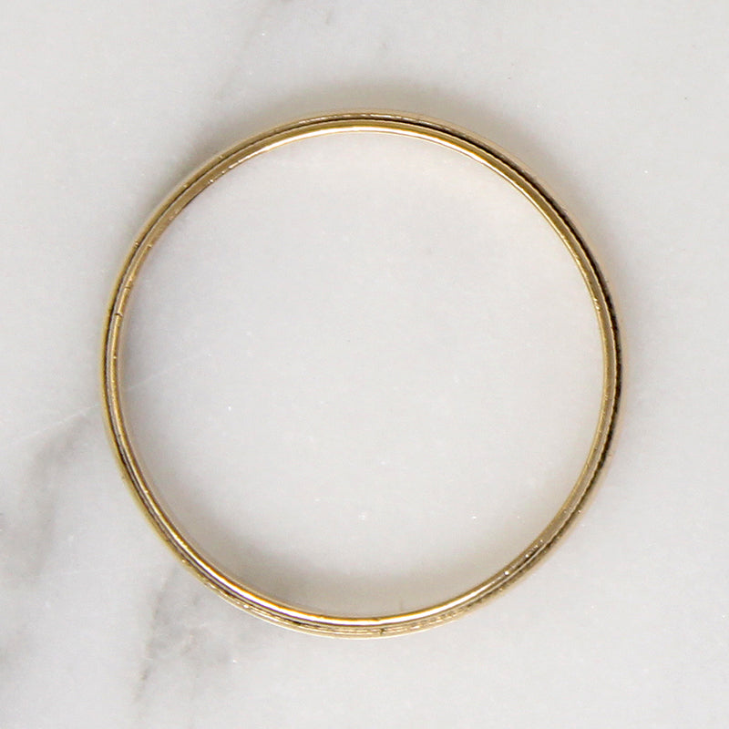 Vintage 14k Gold Milgrain Wedding Band Size 10