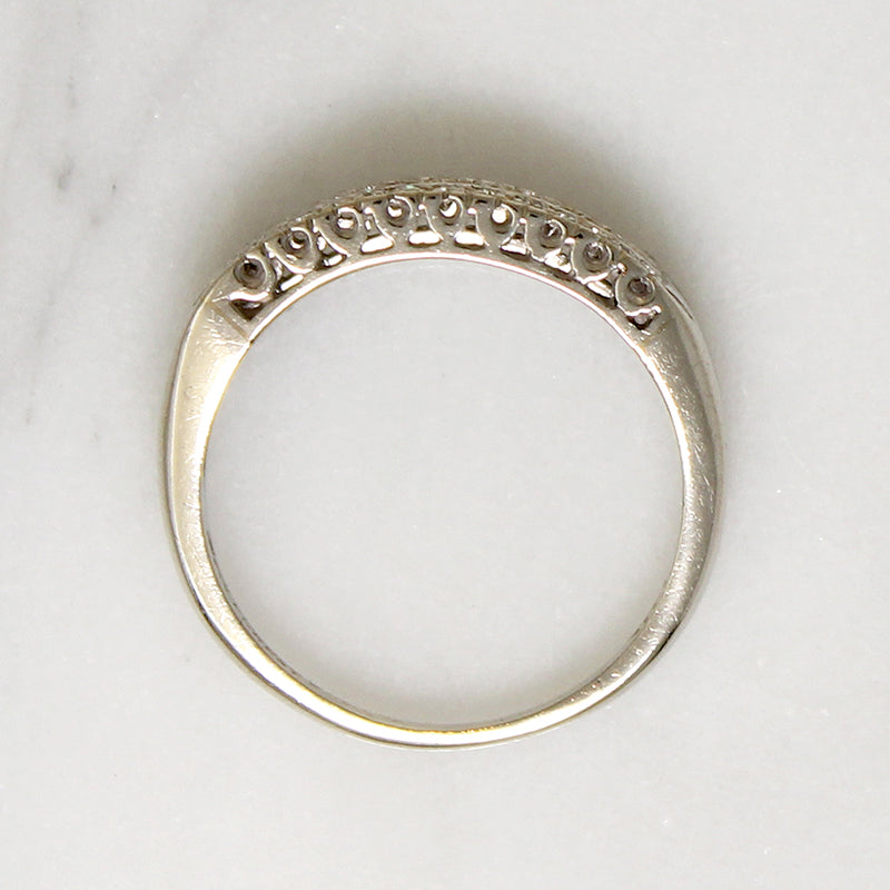 StyleCrest Three Row Diamond & White Gold Band