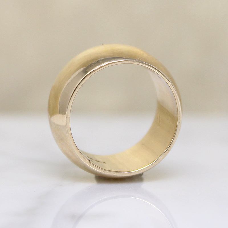 Extra Wide Mid Century 14k Gold Cigar Band