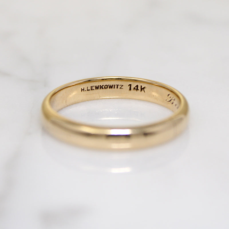 Lewkowitz 14k Gold Size 9 Wedding Band