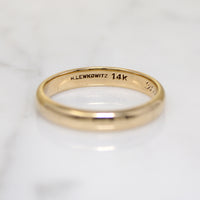 Lewkowitz 14k Gold Size 9 Wedding Band