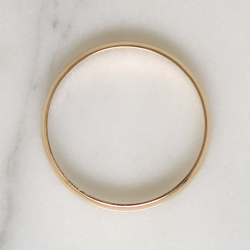 Half Round 10k Gold Band Size 10.5