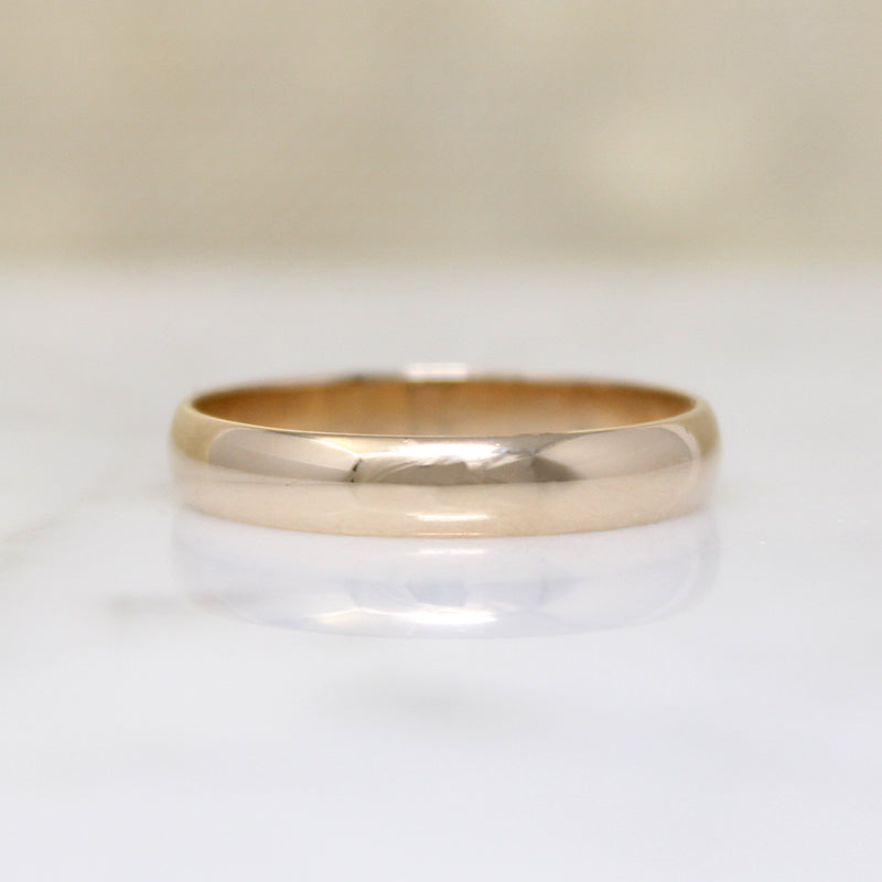 Half Round 10k Gold Band Size 10.5