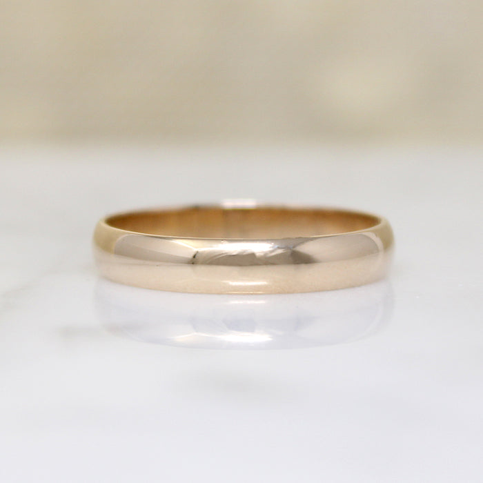 Half Round 10k Gold Band Size 10.5