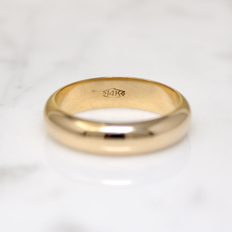 Chubby Size 9 14k Gold Band with Gravitas