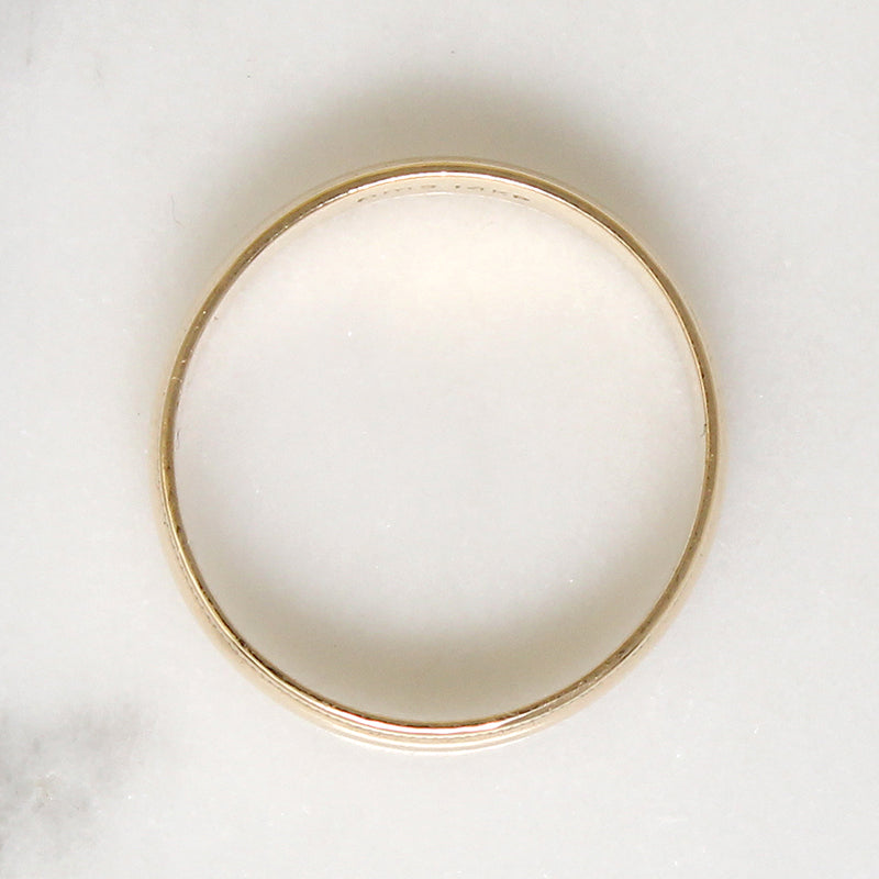 Stylish 14k Gold Band with Milgrain Edge Size 8.75