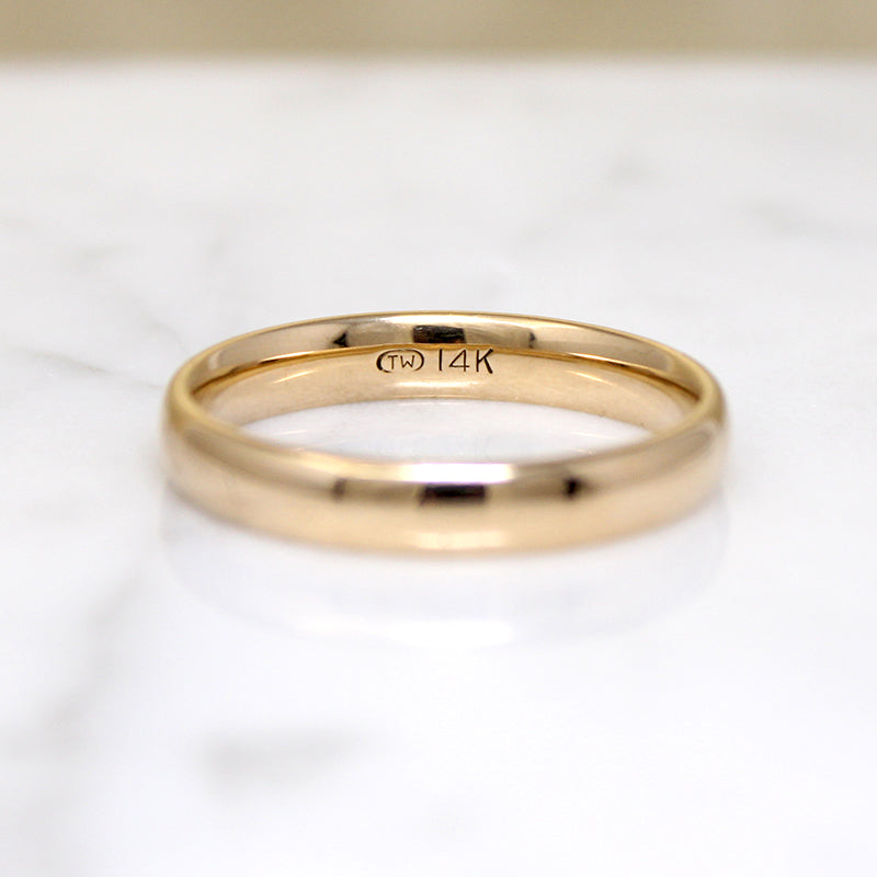 Half Round Comfort Fit Size 11.75 Gold Band
