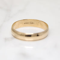 Tasteful Milgrain Edge 14k Gold Band Size 10.5