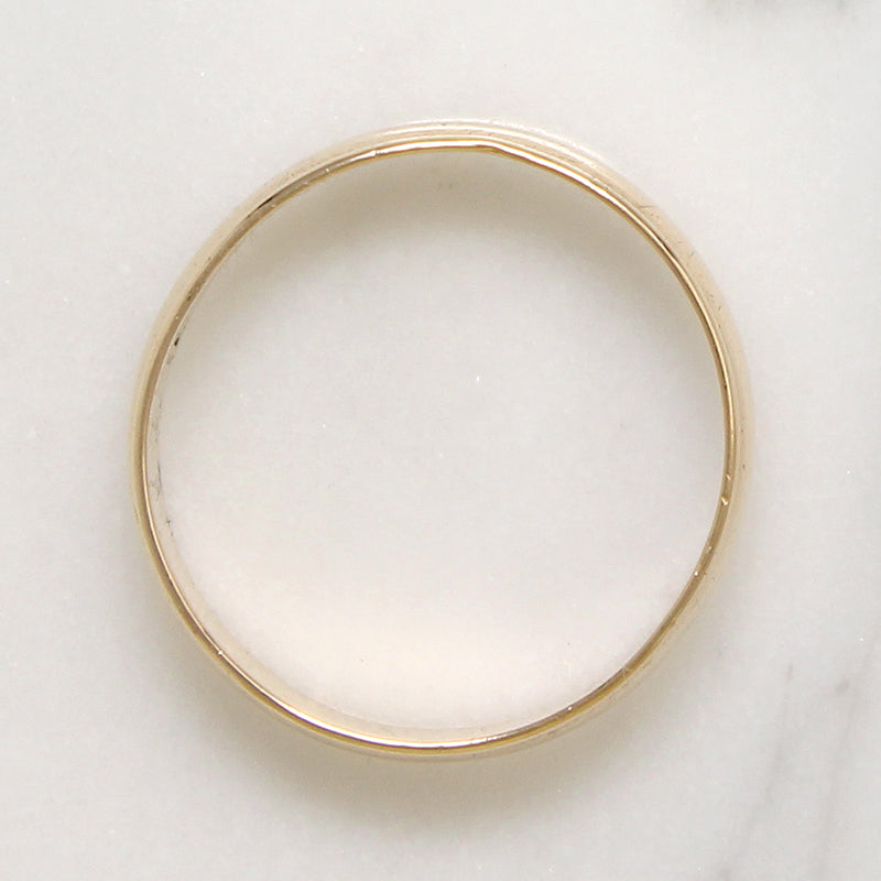 Tasteful Milgrain Edge 14k Gold Band Size 10.5