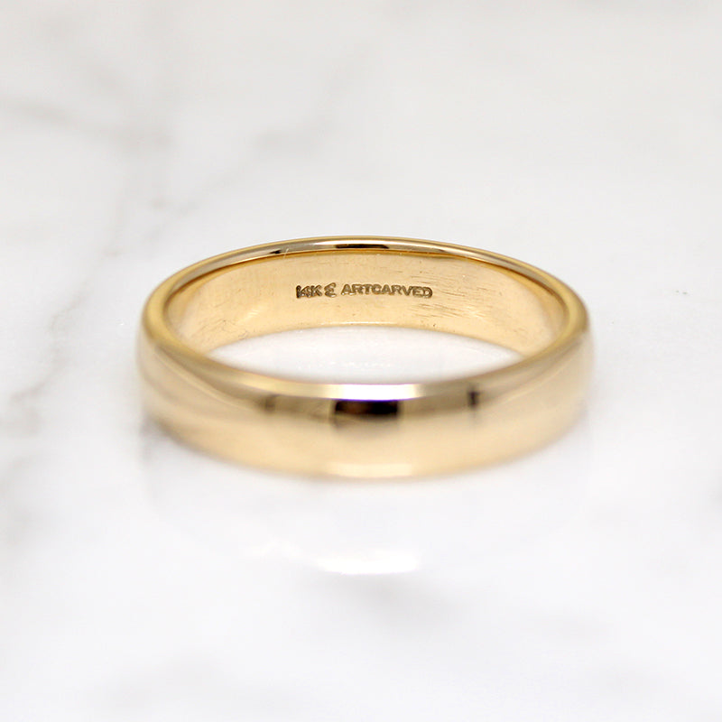 Glossy 14k Gold Size 9.75 ArtCarved Wedding Band