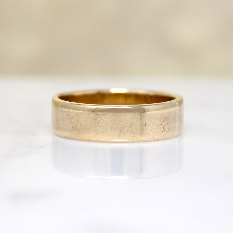 Edwardian Anniversary Gift Size 7.5 Gold Band