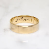 Edwardian Anniversary Gift Size 7.5 Gold Band