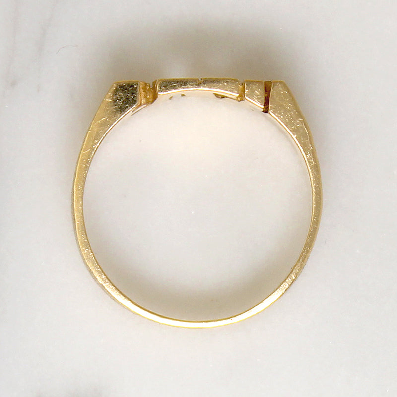Eff Bomb Funky 14k Gold Signet