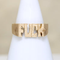 Eff Bomb Funky 14k Gold Signet