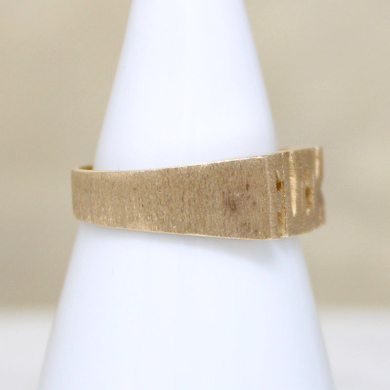 Eff Bomb Funky 14k Gold Signet