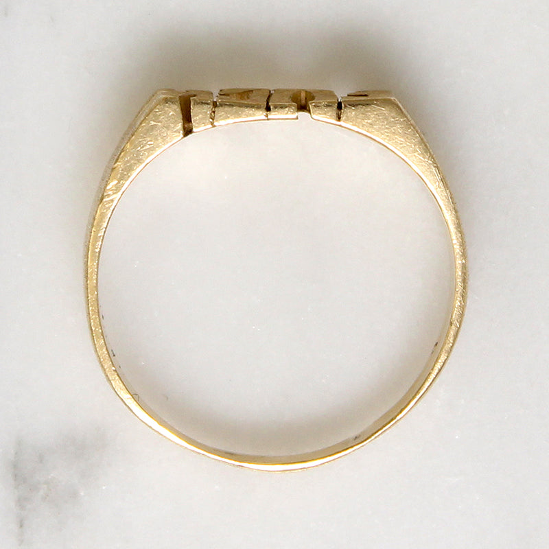 Eff Bomb Funky 14k Gold Signet Size 9
