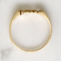 Eff Bomb Funky 14k Gold Signet Size 9