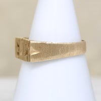 Eff Bomb Funky 14k Gold Signet Size 9