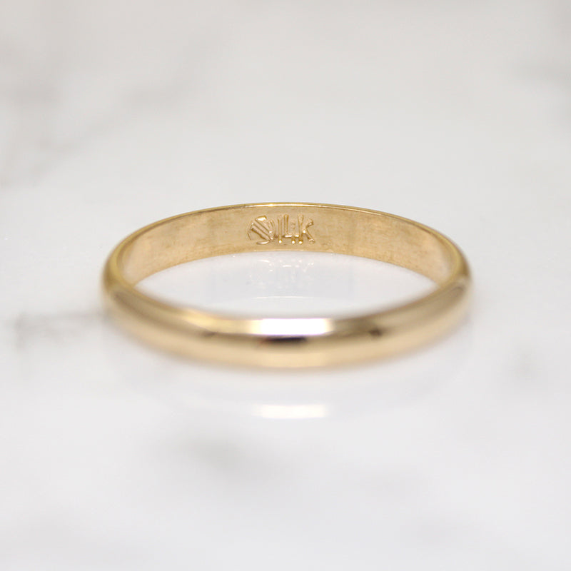 Vintage 14k Gold 4mm Band Size 9