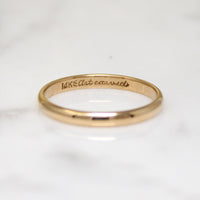 Slender Size 7 14k Gold ArtCarved Wedding Band