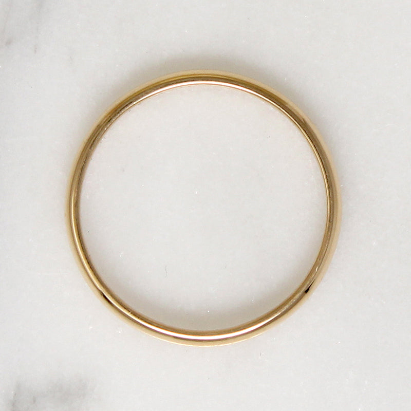 Slender Size 7 14k Gold ArtCarved Wedding Band