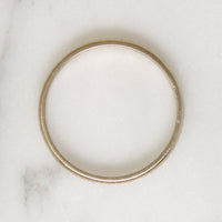 Simple 14k White Gold Half Round Band Size 8.5