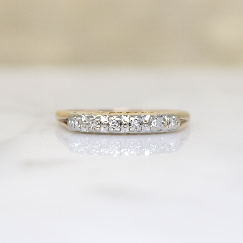 Classic Two-Tone 14k Gold & Diamond Band
